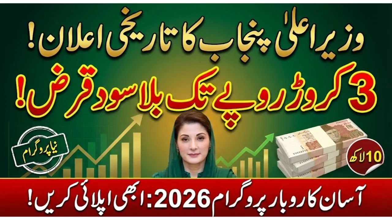 CM Punjab Aasaan Karobaar Program 2026 – Interest-Free SME Loan Scheme in Punjab (Complete Guide)