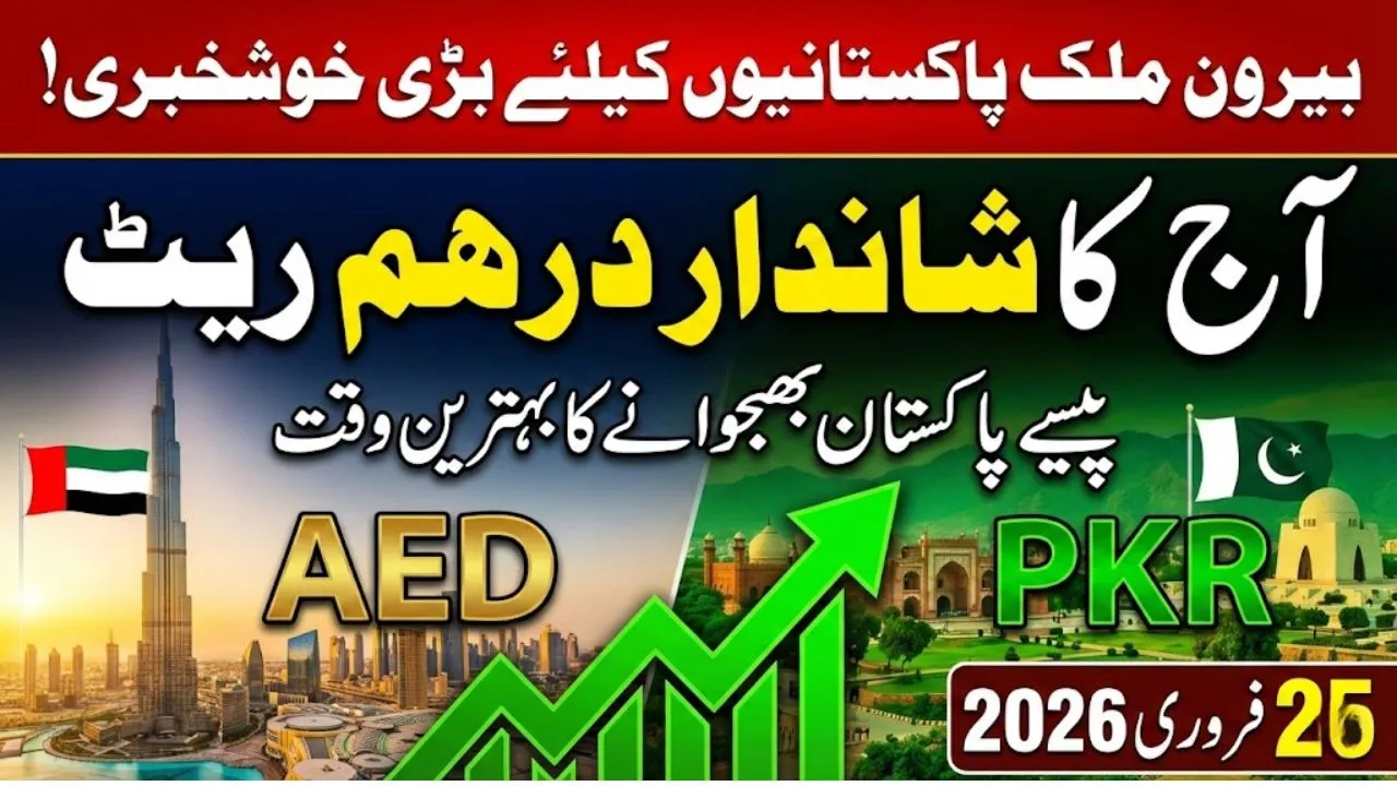 Dirham Rate Dubai to Pak AED to PKR Exchange Rate Today